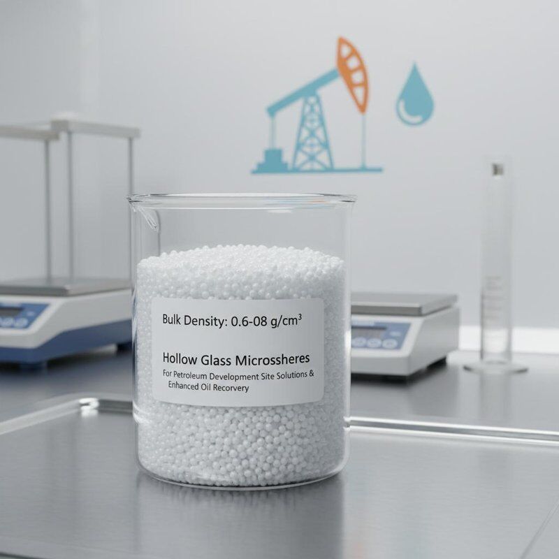 Massendichte 0,06 - 0,08 Hohle Glasmikrosphären für Lösungen bei Erdölentwicklungen und verbesserte Ölgewinnung