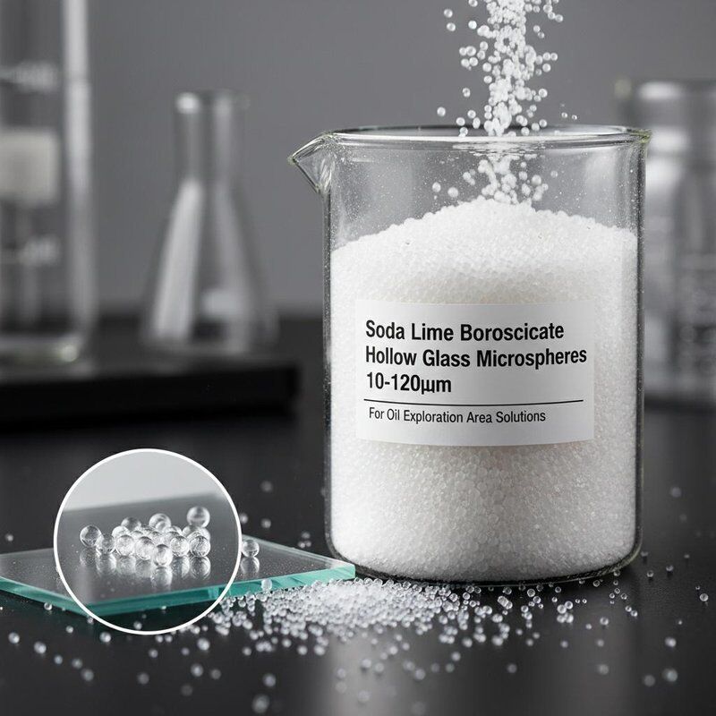 Soda-Kalk-Borosilikat-Hohlglas-Mikrosphären 10-120 µm für Lösungen im Bereich der Erdölexploration