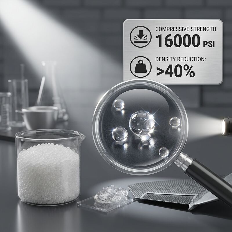 Hochfeste Glaskügelchen-Mikrosphären mit 100 MPa Druckfestigkeit und geringer Wärmeleitfähigkeit von 0,04 W/m·K für verbesserte Materialleistung