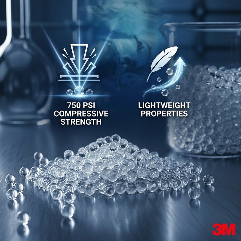 Hohle Glasblasen mit einer Massendichte von 0,15 bis 0,60 G/cm3, einem Feuchtigkeitsgehalt von < 0,5% und einer hohen chemischen Beständigkeit
